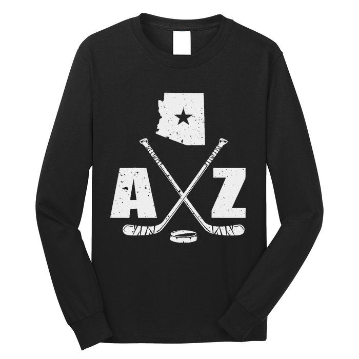 Az Hockey The State Of Arizona Ice Hockey Long Sleeve Shirt