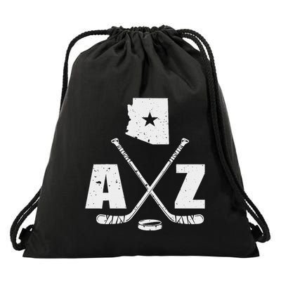 Az Hockey The State Of Arizona Ice Hockey Drawstring Bag