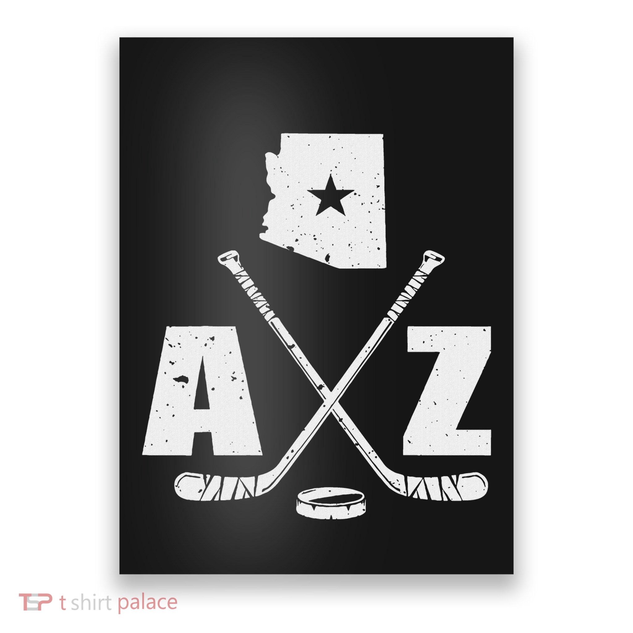 Az Hockey The State Of Arizona Ice Hockey Poster