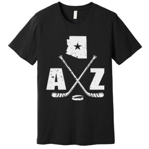 Az Hockey The State Of Arizona Ice Hockey Premium T-Shirt