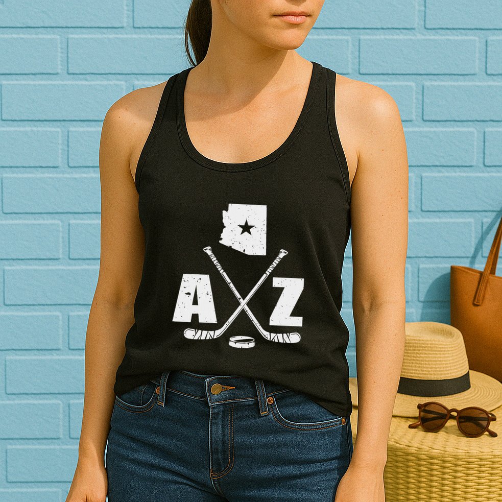 Az Hockey The State Of Arizona Ice Hockey Womens Tank Top