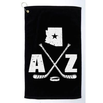 Az Hockey The State Of Arizona Ice Hockey Golf Towel