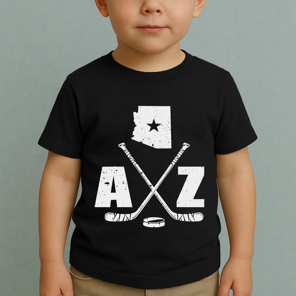 Az Hockey The State Of Arizona Ice Hockey Toddler T-Shirt