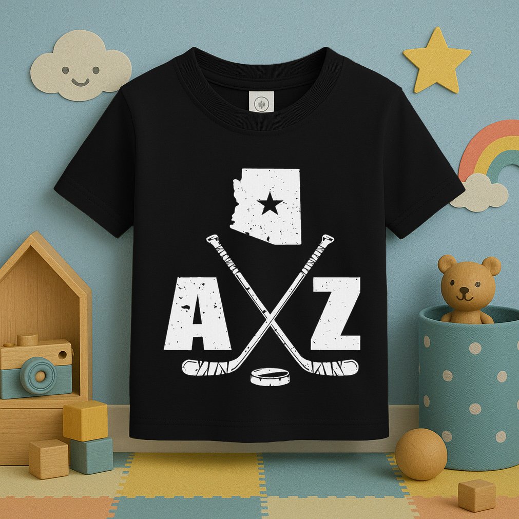 Az Hockey The State Of Arizona Ice Hockey Toddler T-Shirt
