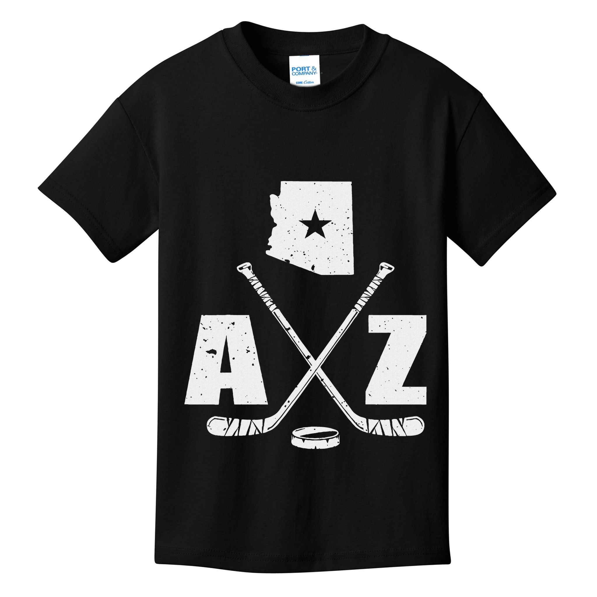 Az Hockey The State Of Arizona Ice Hockey Kids T-Shirt