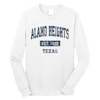 Alamo Heights Texas Tx Vintage Sports Established Gift Long Sleeve Shirt