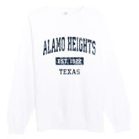 Alamo Heights Texas Tx Vintage Sports Established Gift Premium Crewneck Sweatshirt