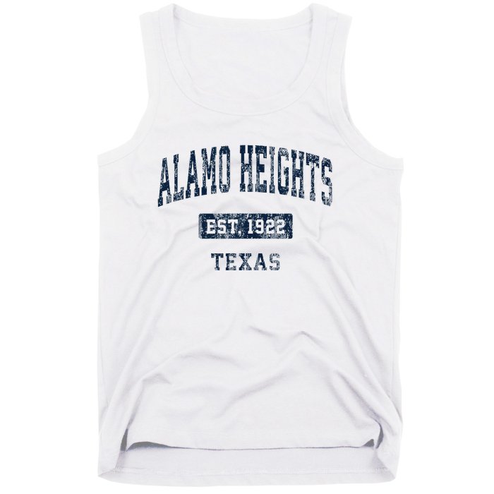 Alamo Heights Texas Tx Vintage Sports Established Gift Tank Top