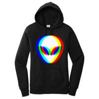 Alien Head Trippy Vaporwave Techno Rave Edm Women's Pullover Hoodie