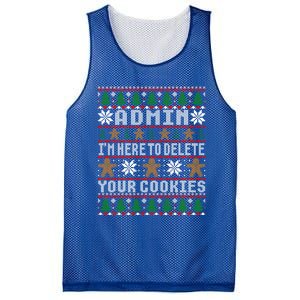 Admin Here To Delete Your Cookies Ugly Christmas Cute Gift Mesh Reversible Basketball Jersey Tank