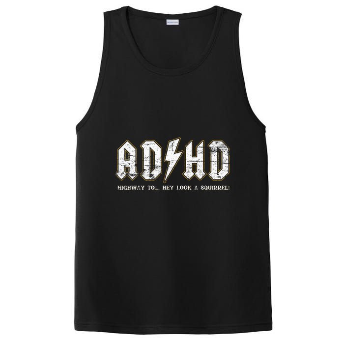 Adhd Highway To Hey Look A Squirrel Hyperactivity Disorder PosiCharge Competitor Tank