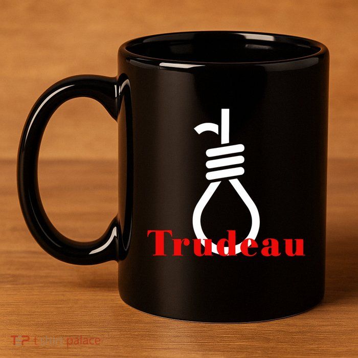 A Hang Trudeau 11oz C Handle Ceramic Mug