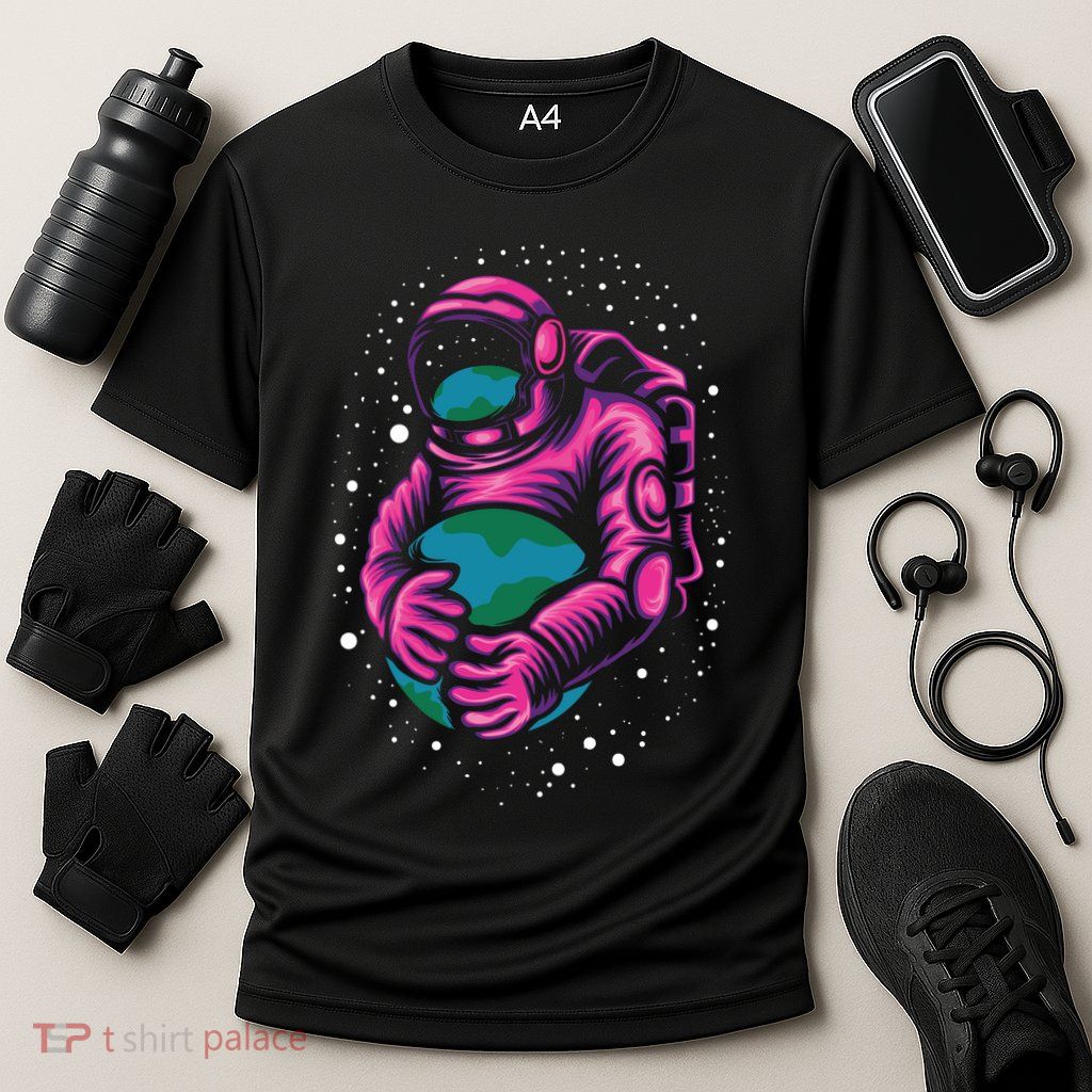 Astronaut Holding The Earth Close Performance Shirt
