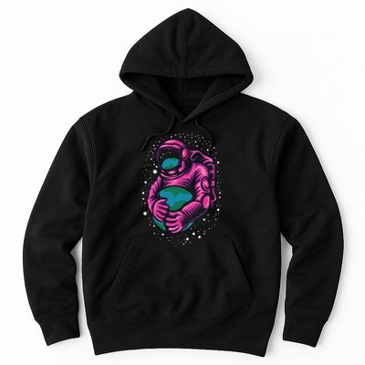 Astronaut Holding The Earth Close Hoodie
