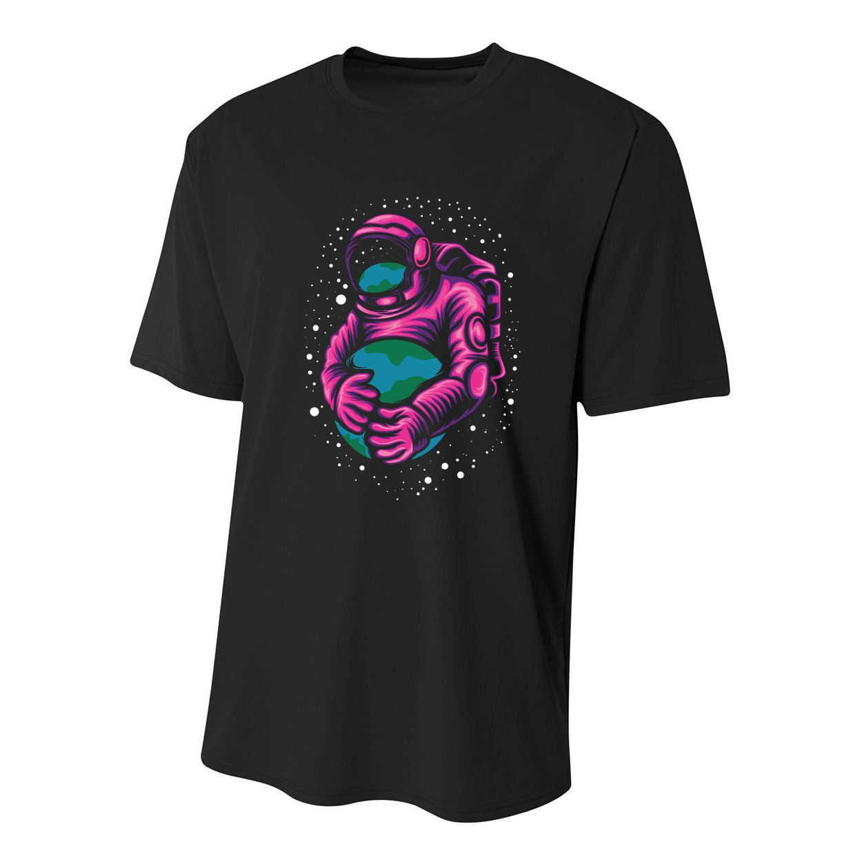 Astronaut Holding The Earth Close Youth Performance Sprint T-Shirt