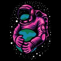 Astronaut Holding The Earth Close Youth Performance Sprint T-Shirt