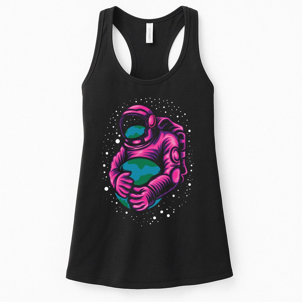 Astronaut Holding The Earth Close Womens Tank Top