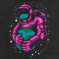 Astronaut Holding The Earth Close Golf Towel