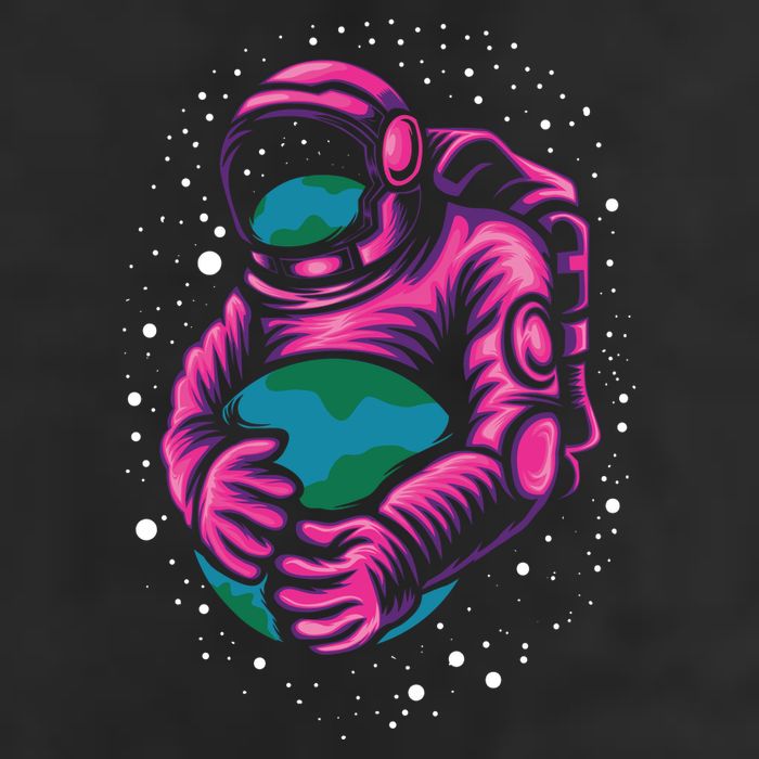 Astronaut Holding The Earth Close Golf Towel