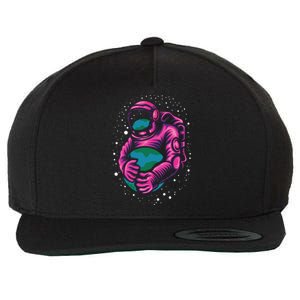 Astronaut Holding The Earth Close Wool Snapback Cap