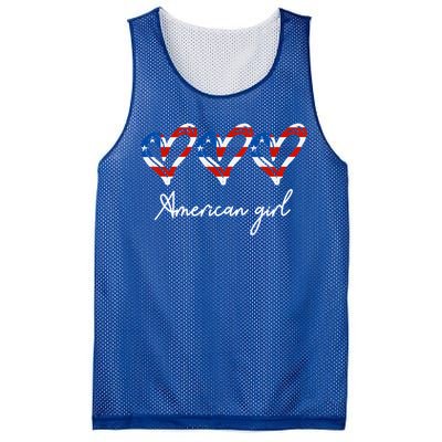 American Heart Us Flag 4th Of July America Patriotic Cool Gift Mesh Reversible Basketball Jersey Tank