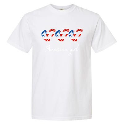 American Heart Us Flag 4th Of July America Patriotic Cool Gift Garment-Dyed Heavyweight T-Shirt