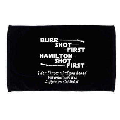 Alexander Hamilton Unique & Funny Burr Shot First Microfiber Hand Towel