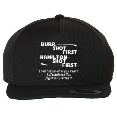 Alexander Hamilton Unique & Funny Burr Shot First Wool Snapback Cap