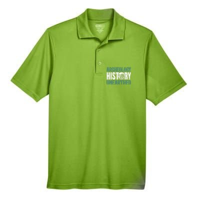 Archaeology: History Unearthed Dig Archeologist Archeology Meaningful Gift Men's Origin Performance Pique Polo