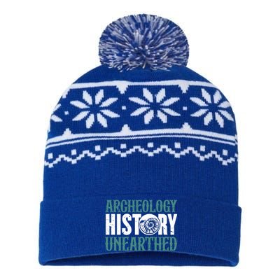 Archaeology: History Unearthed Dig Archeologist Archeology Meaningful Gift USA-Made Snowflake Beanie