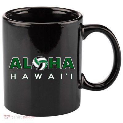 Aloha Hawaii Volleyball Gift 11oz C Handle Ceramic Mug