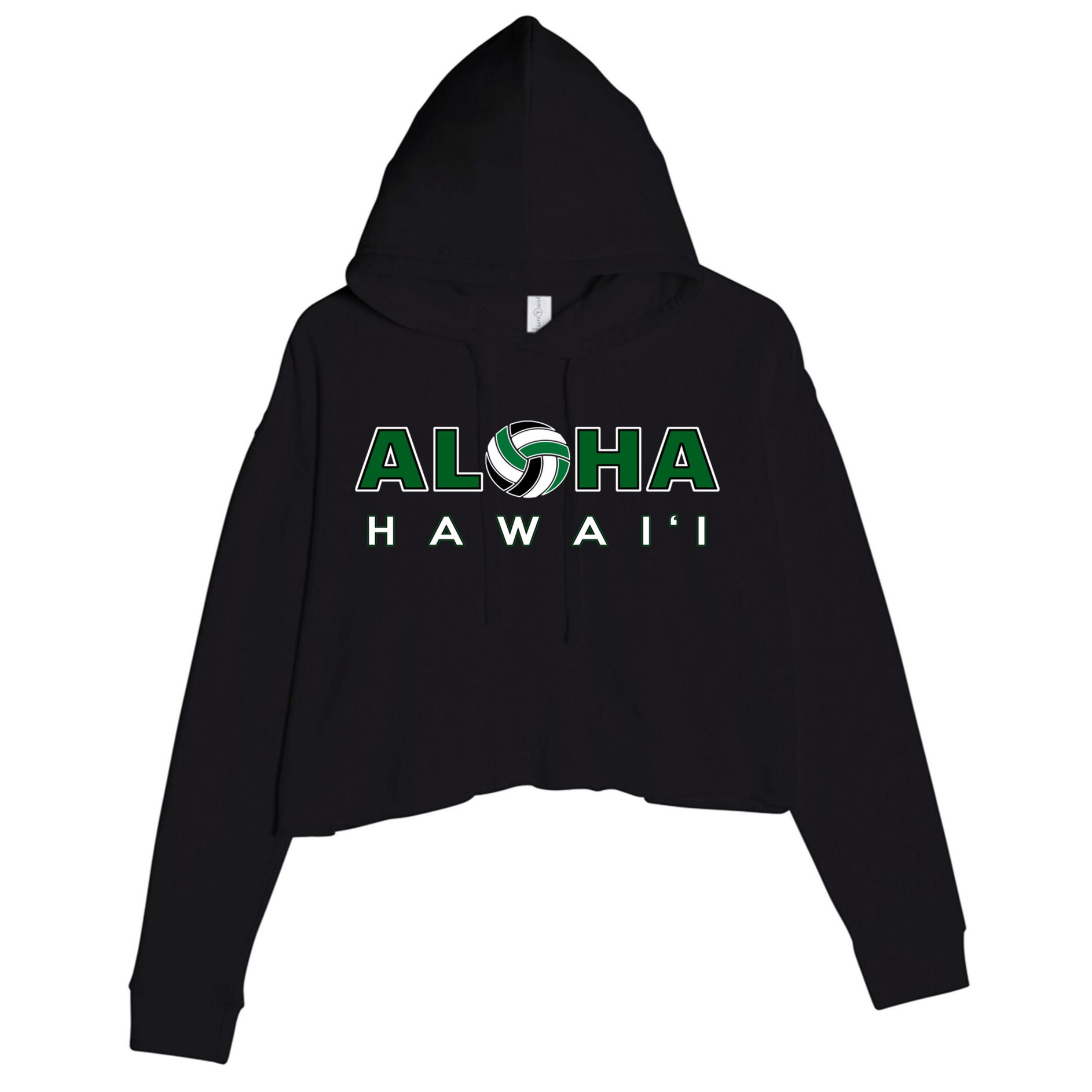 Aloha Hawaii Volleyball Gift Crop Fleece Hoodie