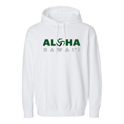 Aloha Hawaii Volleyball Gift Garment-Dyed Fleece Hoodie