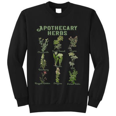 Apothecary Herbs Vintage Botanical Plants Cottagecore Sweatshirt