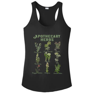 Apothecary Herbs Vintage Botanical Plants Cottagecore Ladies PosiCharge Competitor Racerback Tank