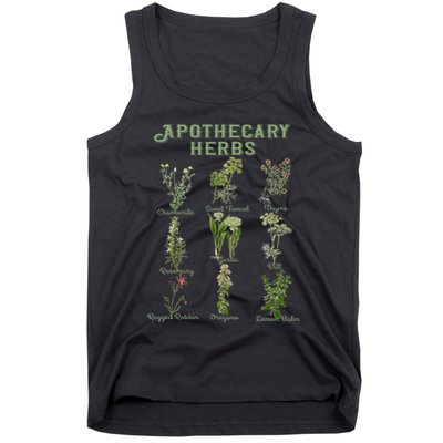 Apothecary Herbs Vintage Botanical Plants Cottagecore Tank Top