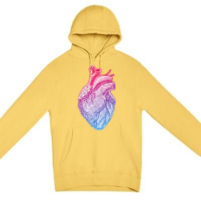 Anatomical Heart Valentines Day For Nurses & Doctors Premium Pullover Hoodie