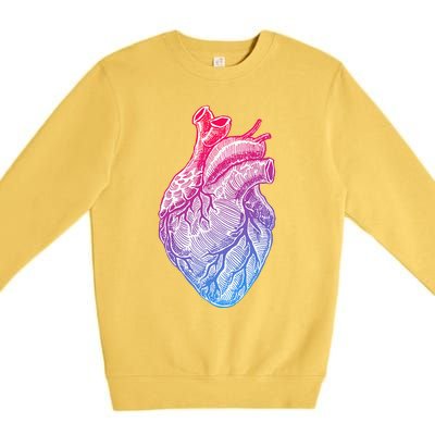 Anatomical Heart Valentines Day For Nurses & Doctors Premium Crewneck Sweatshirt