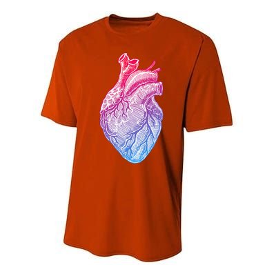 Anatomical Heart Valentines Day For Nurses & Doctors Performance Sprint T-Shirt