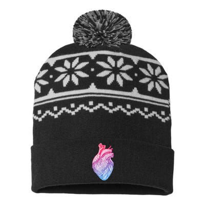 Anatomical Heart Valentines Day For Nurses & Doctors USA-Made Snowflake Beanie