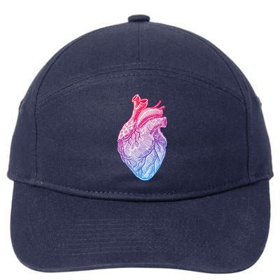 Anatomical Heart Valentines Day For Nurses & Doctors 7-Panel Snapback Hat