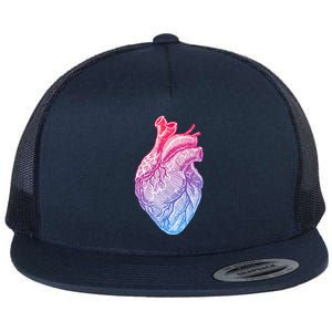 Anatomical Heart Valentines Day For Nurses & Doctors Flat Bill Trucker Hat