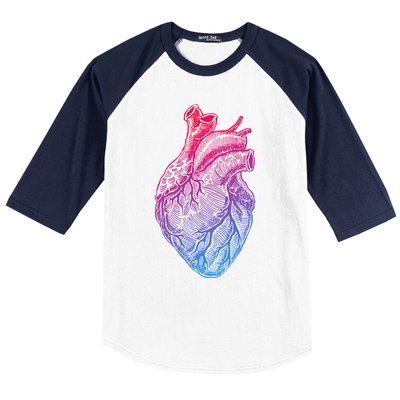 Anatomical Heart Valentines Day For Nurses & Doctors Baseball Sleeve Shirt