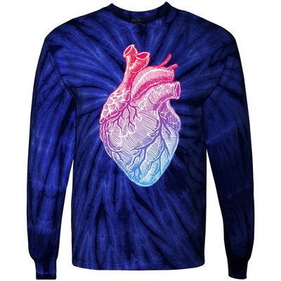 Anatomical Heart Valentines Day For Nurses & Doctors Tie-Dye Long Sleeve Shirt