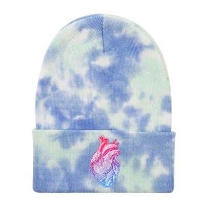 Anatomical Heart Valentines Day For Nurses & Doctors Tie Dye 12in Knit Beanie