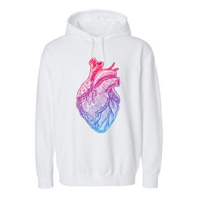 Anatomical Heart Valentines Day For Nurses & Doctors Garment-Dyed Fleece Hoodie