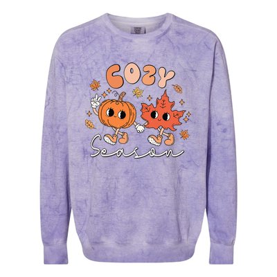 Autumn Harvest Vintage Vibes Retro Pumpkin Farming Colorblast Crewneck Sweatshirt