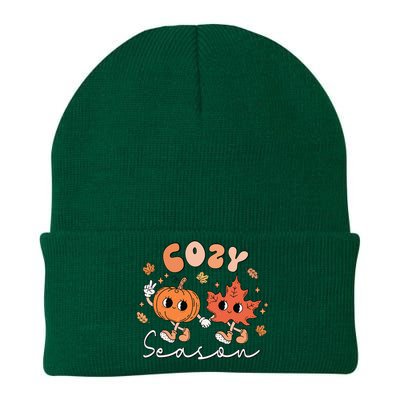 Autumn Harvest Vintage Vibes Retro Pumpkin Farming Knit Cap Winter Beanie