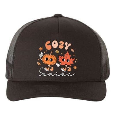 Autumn Harvest Vintage Vibes Retro Pumpkin Farming Yupoong Adult 5-Panel Trucker Hat