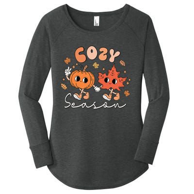 Autumn Harvest Vintage Vibes Retro Pumpkin Farming Women's Perfect Tri Tunic Long Sleeve Shirt